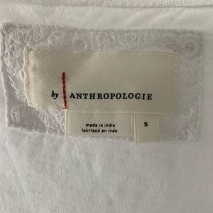 Anthropology white tank top